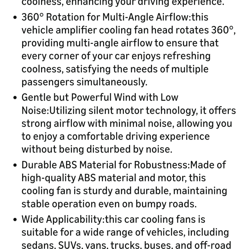 Triple Car Fan Dashboard Mount 12V Plug 360° Adjustable 3 Speed Cooling Fan - Picture 5 of 10